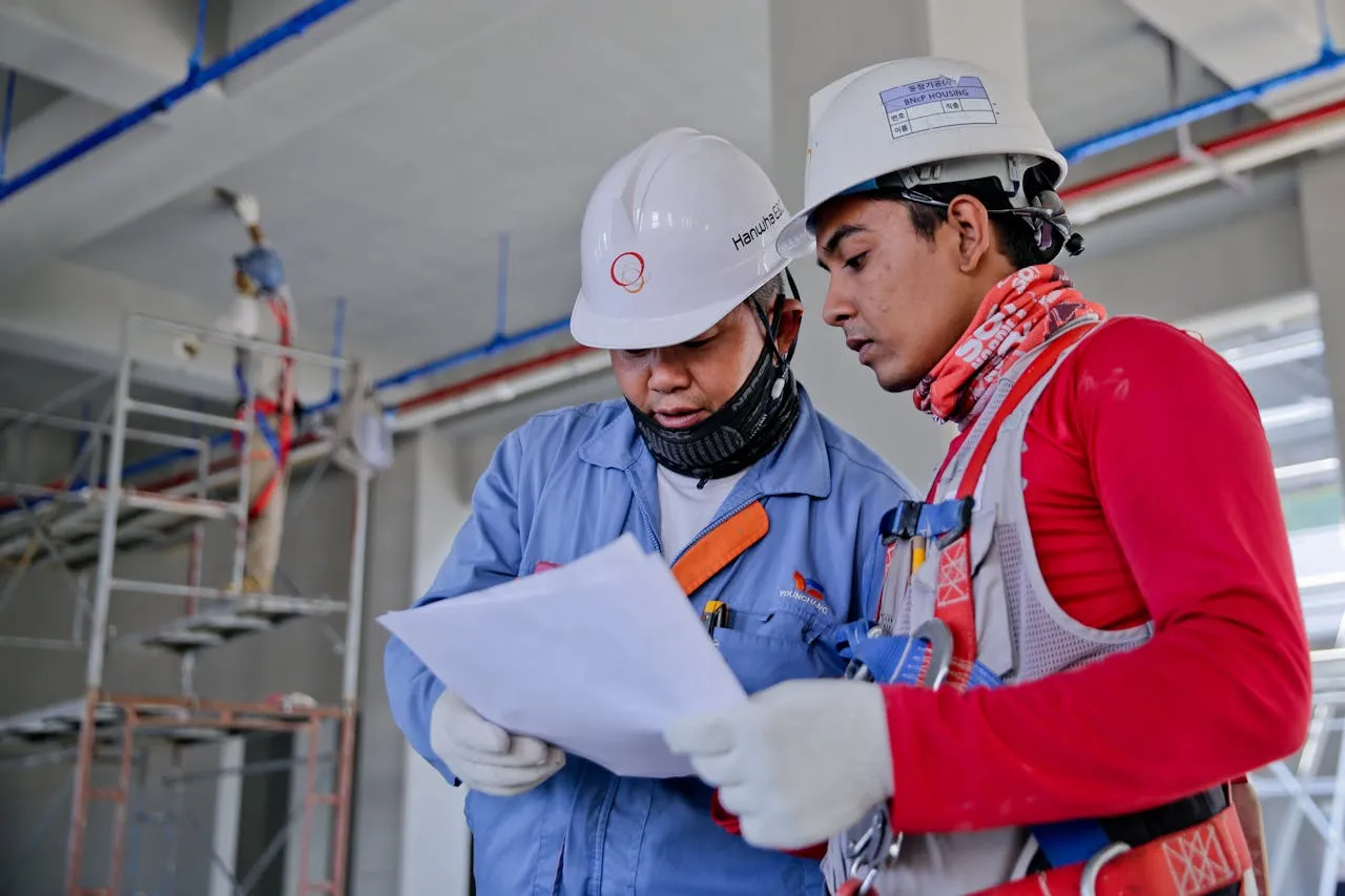 A contractor preparing an invoice for a finished job