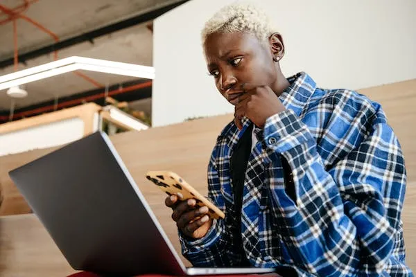Man with a laptop