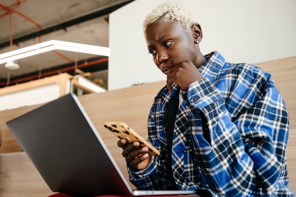 Man with a laptop